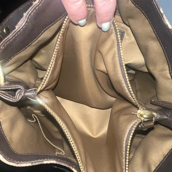 Coach Brown Park Chain Leopard Print Shoulder Bag - Picture 13 of 13